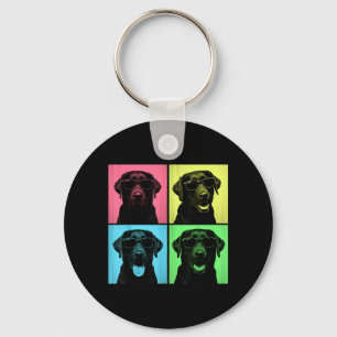 Chaveiro Foto engraçada de Labrador preto amante de cão Lab