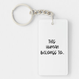 Chaveiro Foto Engraçada Do Gato Que Este Humano Pertence