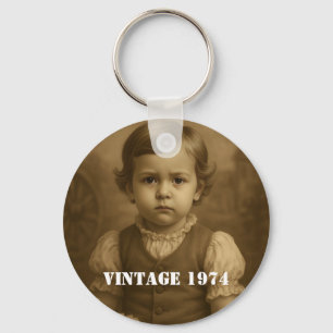 Chaveiro Foto Infantil Personalizada & Ano Vintage Personal