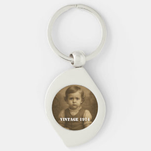 Chaveiro Foto Infantil Personalizada & Ano Vintage Personal