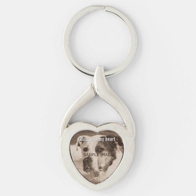 Chaveiro Foto memorável do animal de estimação feito sob (Frente)