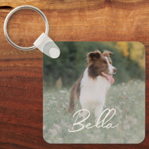 Chaveiro Foto Minimalista Personalizada de Cachorro