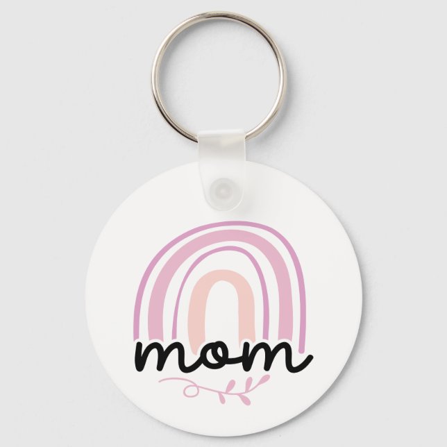 Chaveiro Foto Personalizada Arco-íris Mamãe - Dia das Mães (Frente)