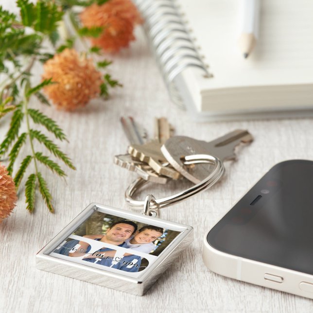 Chaveiro Foto personalizada da família que eu te amo Citaçã (Criador carregado)