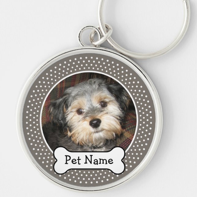 Chaveiro Foto personalizada de animais de estimação com oss (Frente)