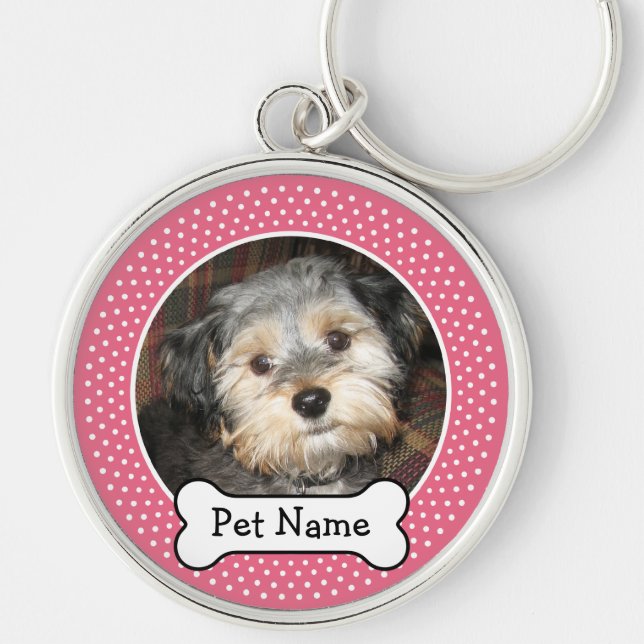 Chaveiro Foto personalizada de animais de estimação com oss (Frente)