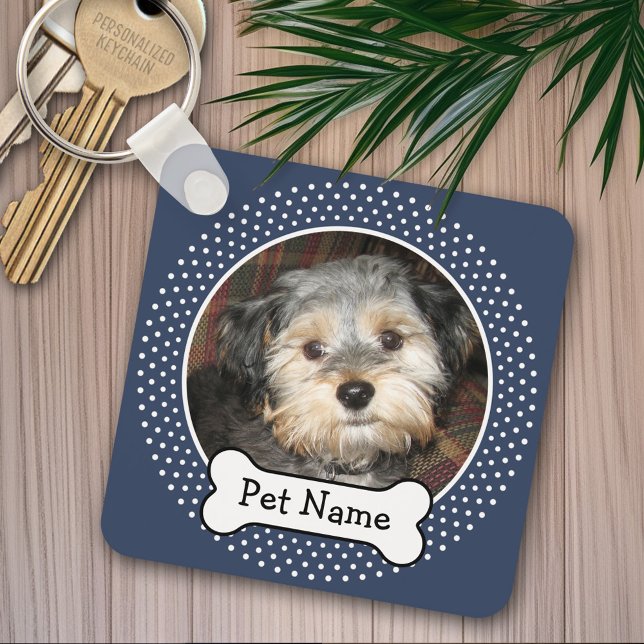 Chaveiro Foto personalizada de animais de estimação com oss (Personalized keychain - add a pet photo)