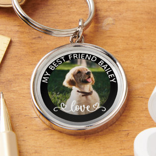 Chaveiro Foto Personalizada de Animal Moderno Presente para