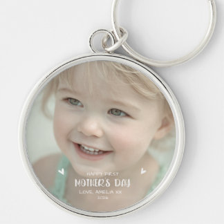 Chaveiro Foto Personalizada de Bebê Feliz 1º Dia das Mães