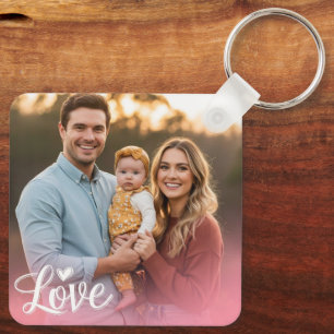 Chaveiro Foto Personalizada de Dois Lados com Duas Fotos e