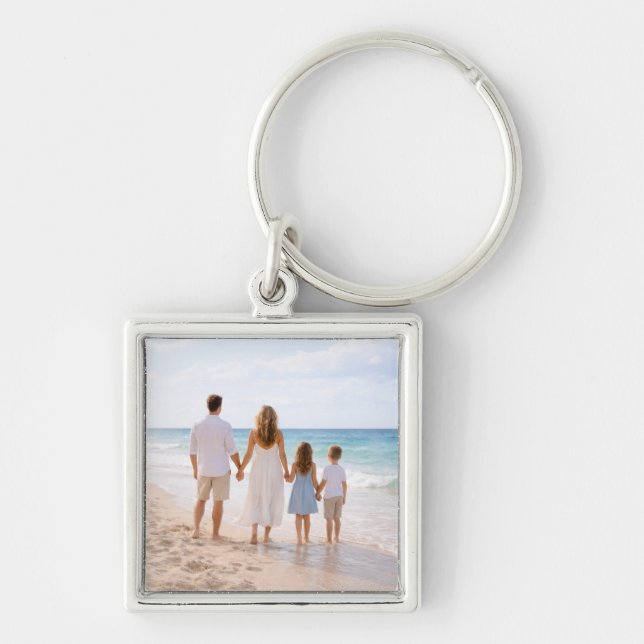 Chaveiro Foto Personalizada de Família (Frente)