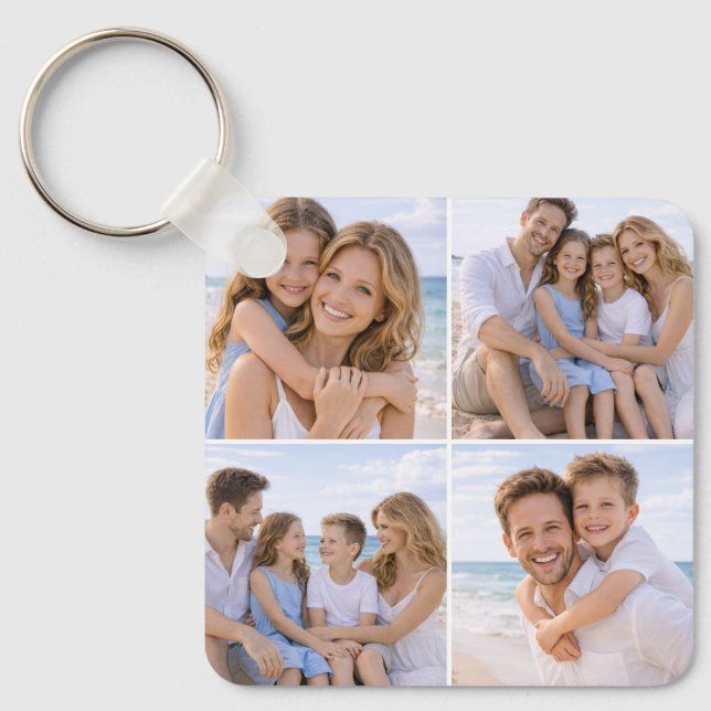 Chaveiro Foto Personalizada de Família (Frente)