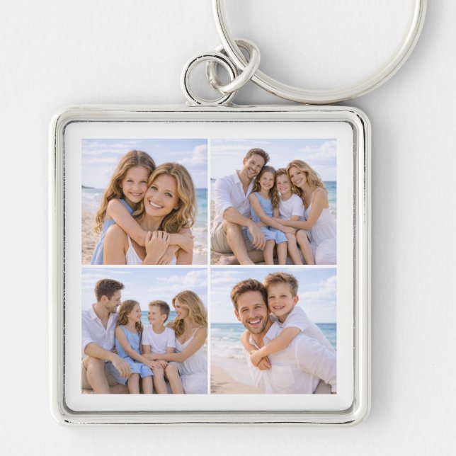 Chaveiro Foto Personalizada de Família (Frente)