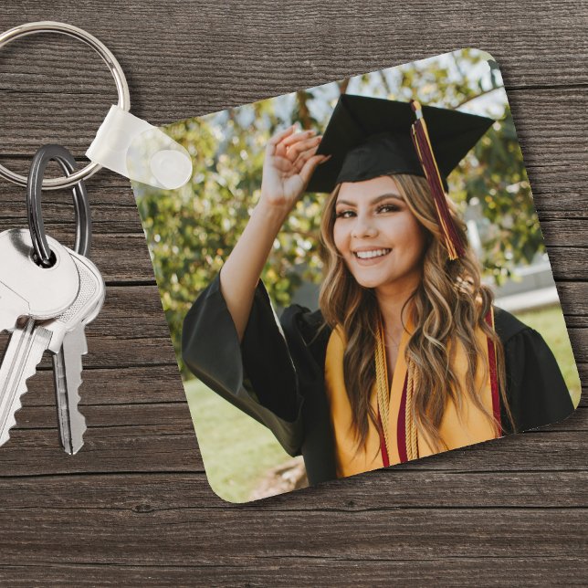 Chaveiro Foto Personalizada de Formatura para Graduados (Graduate Personalized Graduation Photo keychain)
