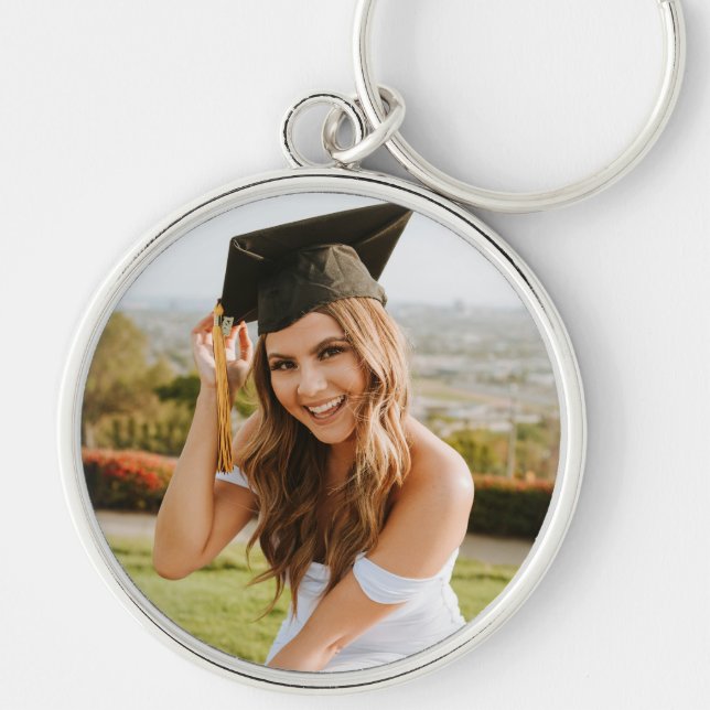 Chaveiro Foto personalizada de graduado (Frente)