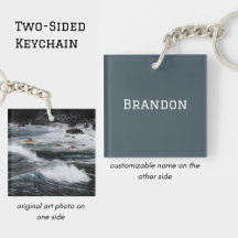 Foto Personalizada de Onda do Oceano Nome Minimali