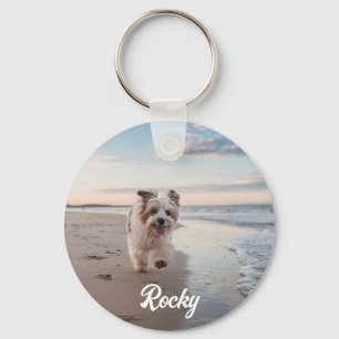 Chaveiro Foto personalizada de Pet e Cachorro de Texto da T