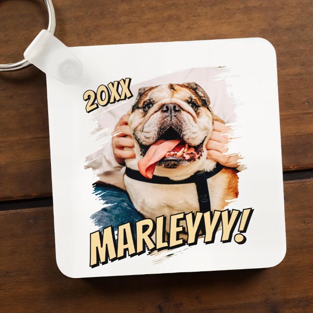 Chaveiro Foto personalizada de Pet personalizada do Modern  (Criador carregado)