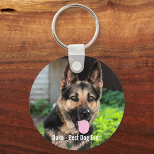 Chaveiro Foto personalizada do cão de german shepherd, nom
