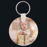 Chaveiro Foto personalizada do LOVE<br><div class="desc">Sua foto favorita em um chaveiro! Clique em 'Alterar' e carregue sua própria imagem para criar seu chaveiro ou dar como presente para a família,  amigos,  pais e avós! A palavra amor em um cheque é exibida sobre sua foto.</div>
