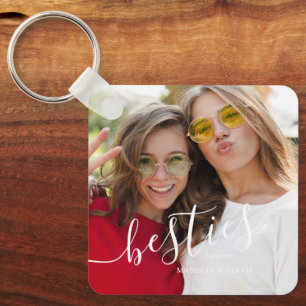 Chaveiro Foto personalizada do melhor amigo "Besties"
