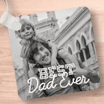 Chaveiro Foto personalizada do melhor Pai já Legal e modern<br><div class="desc">Esta design simples e moderna é composta por tipografia serif e cursiva e adiciona uma foto personalizada</div>
