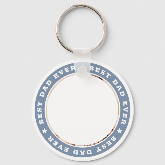 Chaveiro Foto personalizada do melhor Pai nunca moderno Sta (Frente)