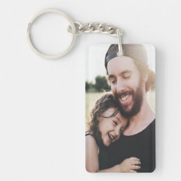 Chaveiro Foto Personalizada do Melhor Pai Rustic