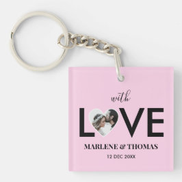 Chaveiro Foto Personalizada do Noivado de Casamento Foto Ro
