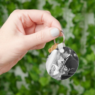 Chaveiro Foto personalizada do Sr. e da Sra. Elegant Na mod