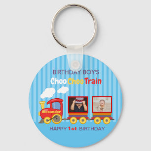 Chaveiro Foto personalizada dos meninos de aniversário do 