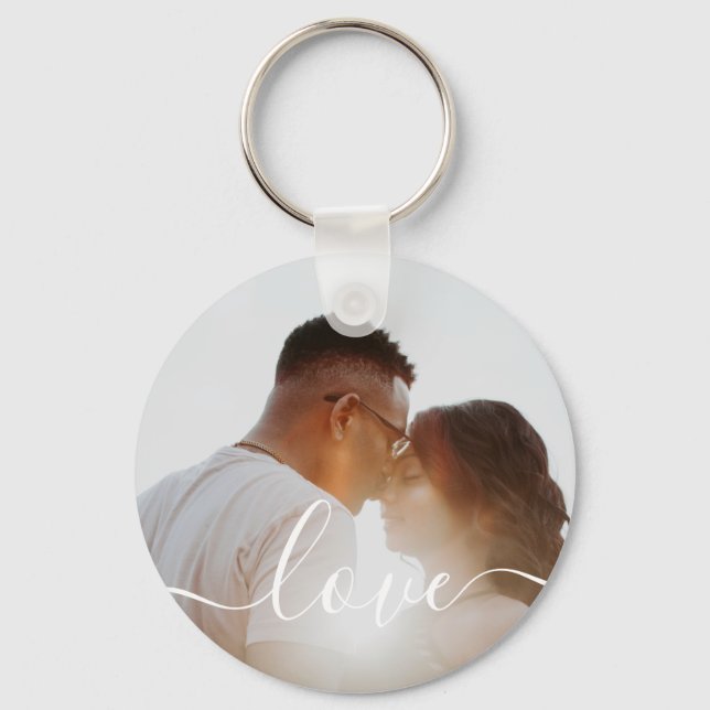 Chaveiro Foto personalizada e foto de texto (Frente)