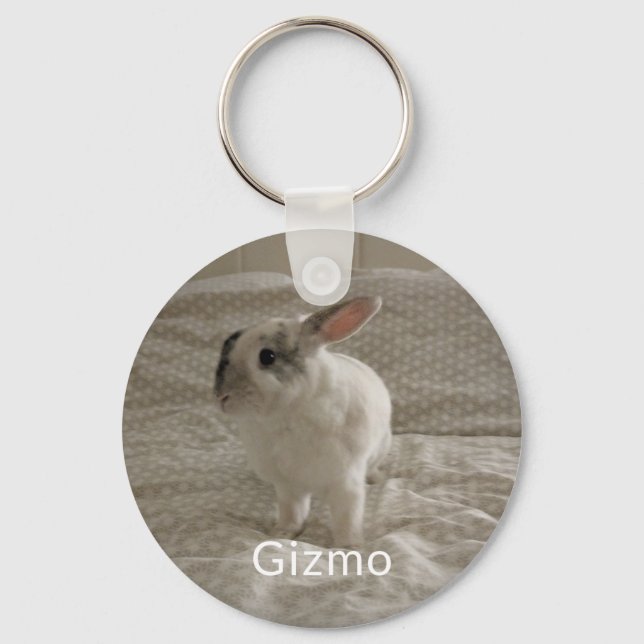 Chaveiro Foto personalizada e nome de Bunny Lover (Frente)