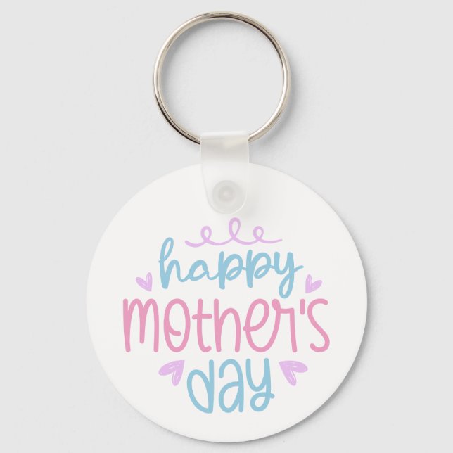 Chaveiro Foto Personalizada Feliz Dia das Mães (Frente)