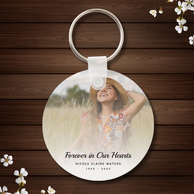 Chaveiro Foto personalizada homônimo de tributo personaliza (Photo Memorial Keychain)
