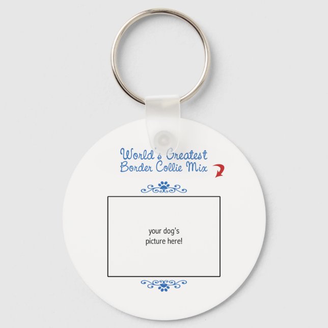 Chaveiro Foto personalizada! Maior Combinação de Collie de  (Frente)