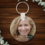 Chaveiro Foto personalizada morte do funeral Memorial Perso<br><div class="desc">Um ornamento personalizado e personalizado com nome e espaço para uma foto.</div>