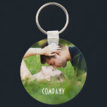 Chaveiro Foto Personalizada, Nome da Empresa<br><div class="desc">Foto personalizada,  toque de chave do nome da empresa na Loja de Cartão de visita.</div>