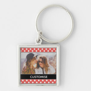 Chaveiro Foto Personalizada Personalizada da Bolinhas Verme