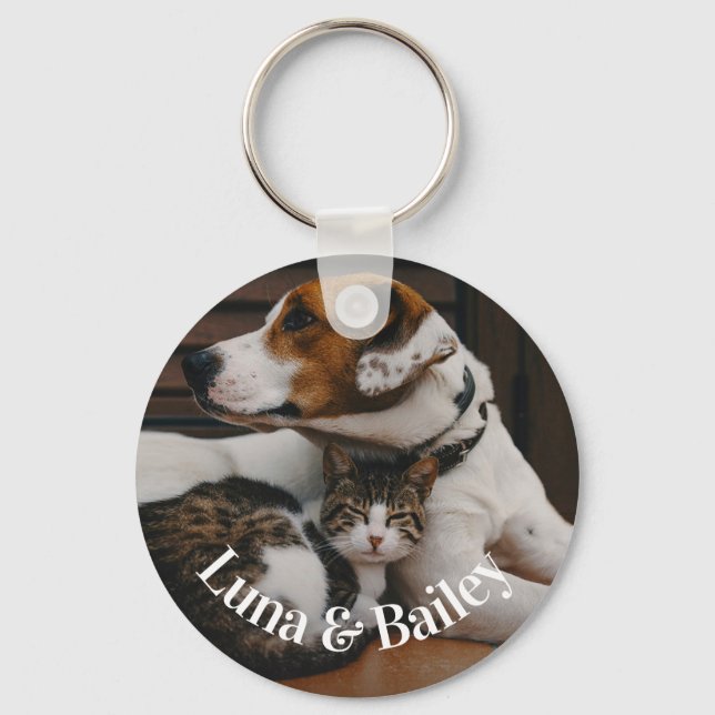 Chaveiro Foto Personalizada Simples de Pet (Frente)