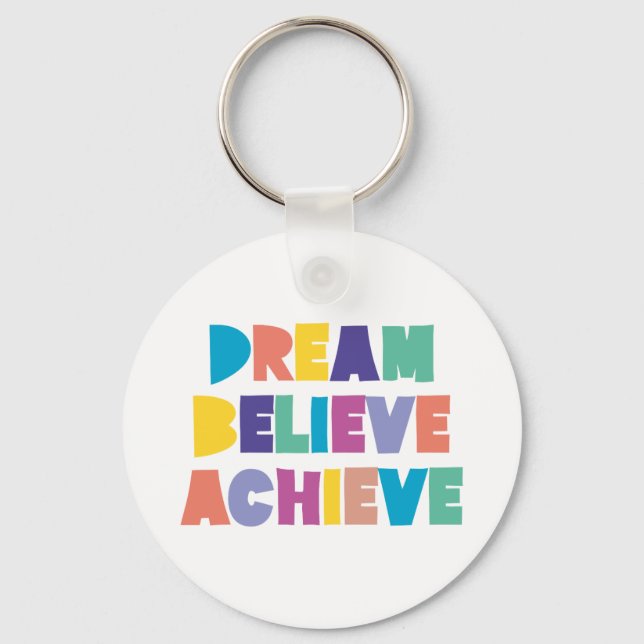 Chaveiro Foto Personalizada Sonho Acredite Alcance (Frente)