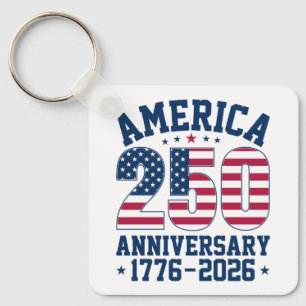 Chaveiro Foto Personalizada (Verso) América 250 Anos Simple