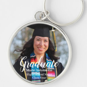 Chaveiro Foto Simples de Graduação Personalizada