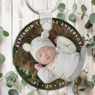 Chaveiro Foto Simples Personalizada para Bebê Recém-Nascido