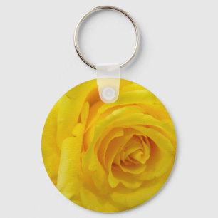 Chaveiro fotografia de bela rosa amarela