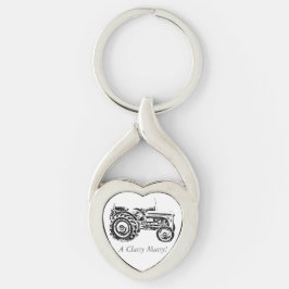 Chaveiro fotografia do trator de massey fergison da Cinza v