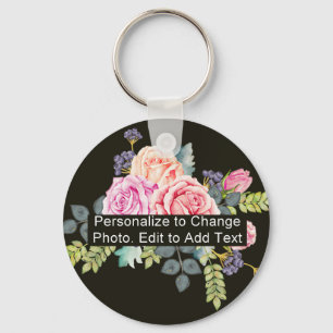 Chaveiro Fotografia Personalizada Nome Monograma Cotação Bá