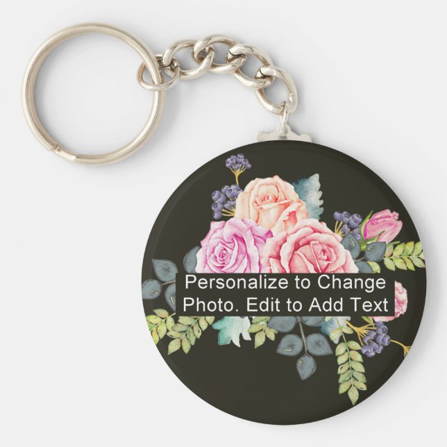 Chaveiro Fotografia Personalizada Nome Monograma Cotação Bá (Frente)