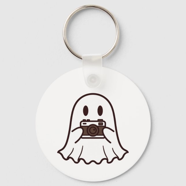 Chaveiro Fotógrafo Fantasma de Halloween Fofo (Frente)
