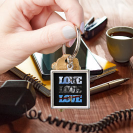 Chaveiro Fotos de avião em quadro LOVE, Aniversário da Avia